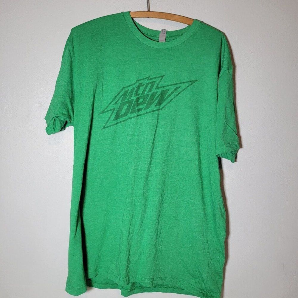Mountain Dew Mens T-Shirt Short Sleeve Green Size XL